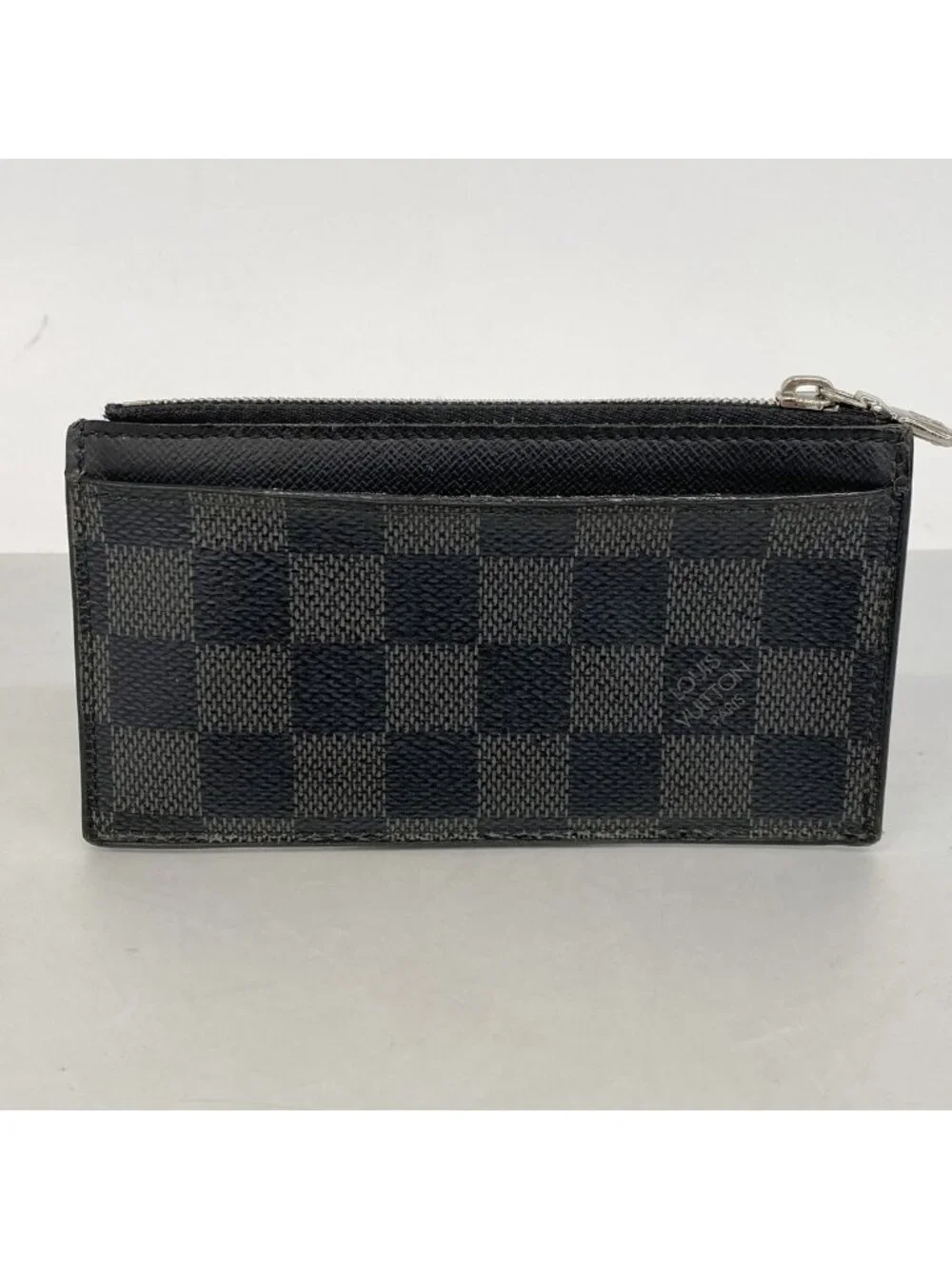 Louis Vuitton Damier Graphite Coin Card Holder Black Gray